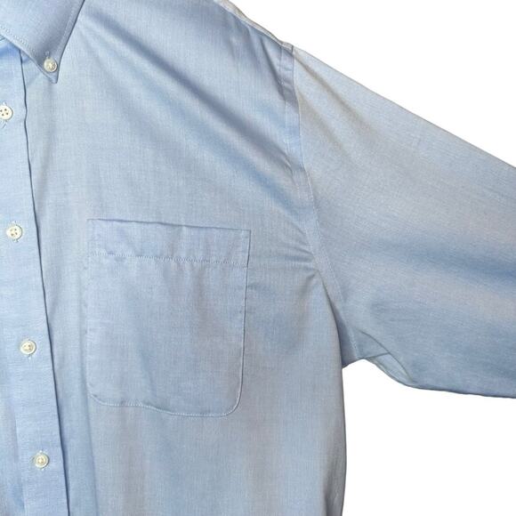 Nordstrom Blue Cotton Traditional Fit Button Down Shirt - Picture 3 of 11